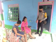 Giat Sambang Bhabinkamtibmas Atubu Dol sampaikan pesan Kamtibmas