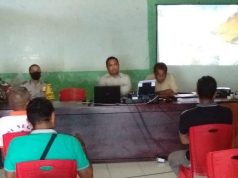 Giat Rapat Penjaringan Kepala Desa Kabiarat mendapatkan Pengamanan Bhabinkamtibmas