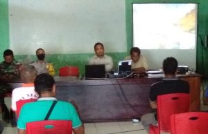Giat Rapat Penjaringan Kepala Desa Kabiarat mendapatkan Pengamanan Bhabinkamtibmas