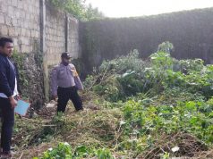 Bhabinkamtibmas Kelurahan Saumlaki amankan giat pengukuran lahan