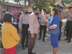 Bhabinkamtibmas Olilit Barat hadir dan amankan giat Ibadah Minggu biasa XII