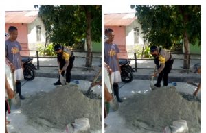 Bhabinkamtibmas Werain bantu warga cetak Batah, serta ajak Patuhi Protokol Kesehatan Covid-19 di Era New Normal