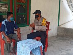Sambangi 3 Keluarga di Desa, Bhabinkamtibmas Wowonda sosialisasikan Skenario New Normal