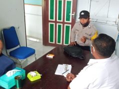Bhabinkamtibmas Wowonda dalam Diskusi Penjaringan Pilkades bersama Pejabat Desa