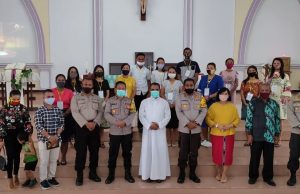 Kapolres MTB hadiri Ibadah sekaligus Mimbar Kamtibmas di Gereja Hati Kudus Yesus Olilit Barat