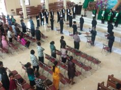 Kapolsek Selaru Polres MTB hadir sekaligus Pimpim Giat Pengamanan Ibadah pada Gereja Imanuel Adaut