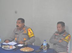 Kapolres MTB di dampingi Waka Polres melaksanakan kunjungan sekaligus berikan arahan kepada seluruh personil Polsek Tanimbar Selatan.