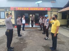 Personil Piket jaga SPKT Polsek Tanimbar Selatan rutin laksanakan SOP Serah terima tugas.