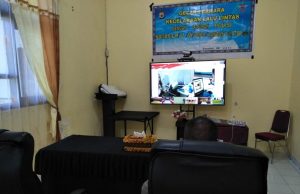 Personil Sitipol Polres MTB ikuti giat Vidcon pengecekan kesiapan perangkat dan jaringan giat gladi udara upacara hari Bhayangkara ke – 74 tahun 2020