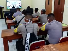 Kasat Binmas bersama Bhabinkamtibmas Jajaran dan Ur Kes Polres MTB ikuti giat Vidcon