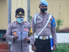 Waka Polres MTB Kompol L. Tethool, SH.,M.H., Pimpin Giat Apel pagi