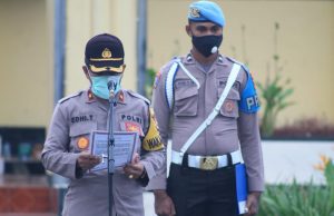 Waka Polres MTB Kompol L. Tethool, SH.,M.H., Pimpin Giat Apel pagi
