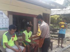 Bhabinkamtibmas Desa Arma Gencar Sosialisasi New Normal Sekaligus Pesan Kamtibmas