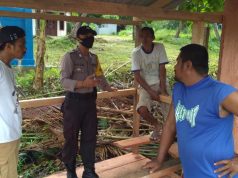 Bhabinkamtibmas Desa Kabiarat Dalam Giat Binluh,Mensosialisasikan New Normal