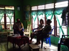 Bhabinkamtibmas Desa Kabiarat Dalam Giat Binluh Mensosialisasikan New Normal