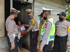Jelang Hari Bhayngkara Ke-74, Sat Lantas Polres MTB Berbagi Kasih