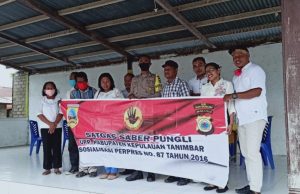 Bhabinkamtibmas Lauran Giat Sosialisasi Saber Pungli