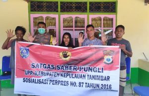 Giat Sosialisasi Saber Pungli Bhabinkamtibmas Lermatang