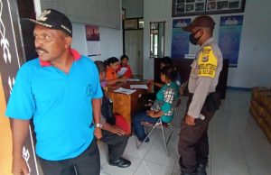 Bhabinkamtibmas Matakus bersama Personil Sabhara Polres MTB amankan Giat BST