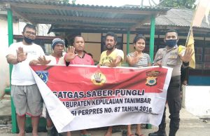 Bhabinkamtibmas Olilit Timur Giat Sosialisasi PEPRES Nomor 87 tahun 2016 tentang Satgas Saber Pungli