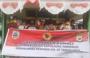 Bhabinkamtibmas Ritabel laksanakan Sosialisasi Pepres Nomor 87 Tahun 2016 tentang Satgas Saber Pungli