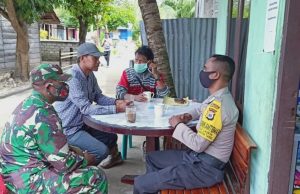 Bhabinkmatibmas Lauran Giat Coffe Morning bersama 3 Pilar di Desa