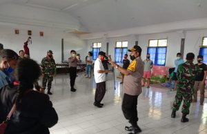 Kapolres MTB dan Dandim 1507 Saumlaki Cek kondisi peserta Karantina di Aula Bhayangkara
