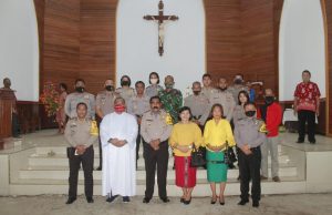 Kapolres MTB Ikuti Ibadah dan Mimbar Kamtibmas di Gereja Khatolik Santo Yosep Ilngei