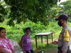 Giat Kunjungan Bhabinkamtibmas Kabiarat dan Ajak Patuhi Prokes Pencegahan Covid-19
