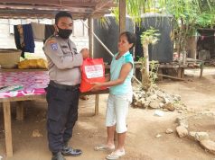 Dalam Rangka HUT Polwan ke-72, Bhabinkamtibmas Kelurahan Saumlaki Giat Baksos