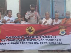 Bhabinkamtibmas Adodo Molu Sosialisasi Satgas Saber Pungli Kepada Warga