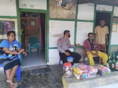 Binluh AKB Bhabinkamtibmas Desa Amdasa di Kios Ibu Maria