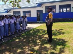 Bhabinkamtibmas Kelurahan Saumlaki bersama personil Polsek Amankan Giat Tawuran antar Siswa SMA N. 2 Tansel