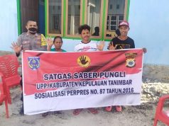 Sosialisasi Perpres Nomor 87 tahun 2016 oleh Bhabinkamtibmas Lermatang