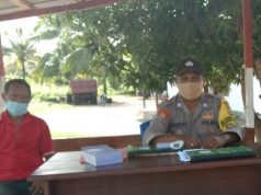 Sambangi Pos Linmas Desa, Bhabinkmatibmas Lorulun ajak Linmas jaga Kamtibmas di Desa