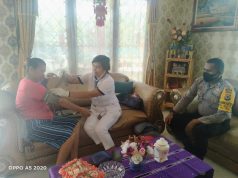 Bhabinkamtibmas Olilit Timur Giat sambang bersama petugas Kesehatan ajak patuhi Protokol Kesehatan Covid-19
