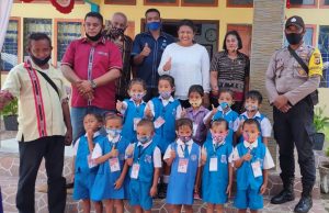 Bhabinkamtibmas Olilit Raya Amankan Lomba Mewarnai Tingkat Anak TK PAUD Olilit Raya