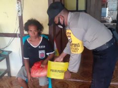 Bhabinkamtibmas Ritabel Giat Penyaluran Bansos Kapolri tahap III