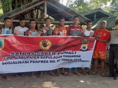 Sosialisasi Satgas Saber Pungli oleh Bhabinkamtibmas Ritabel