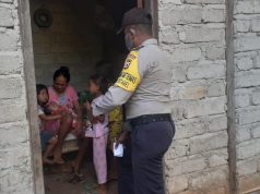 Giat Sambang Bhabinkamtibmas Ritabel Anjurkan Protokol Kesehatan Covid-19