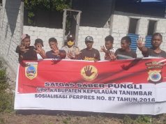 Bhabinkamtibmas Ritabel Giat Sosialisasi Saber Pungli