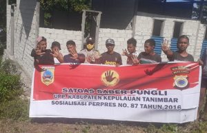 Bhabinkamtibmas Ritabel Giat Sosialisasi Saber Pungli