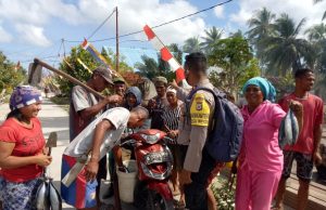 Bhabinkamtibmas Werain Sambangi Warga Desa dan Himbau terkait Detik Proklamasi