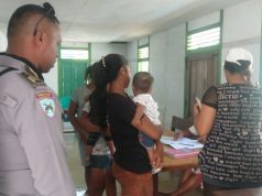 Bhabinkamtibmas Wermatang Amankan Giat Posyandu Desa
