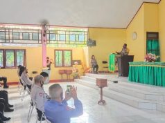 Personil Polres MTB yang beragama Kristen Protestan Giat Ibadah Binrohtal di Gedung BPU Sejahtera