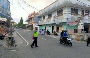 Giat Gatur Pagi personil Pelaksana Unit Lantas Polsek Tanimbar Selatan