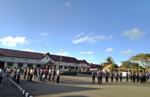 Kabag Ops Pimpin Giat Apel pagi Polres MTB dilanjutkan Pemberian Arahan oleh Waka Polres