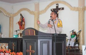 Mimbar Kamtibmas Kapolres MTB pada Gereja Hati Kudus Stasi Desa Lauran
