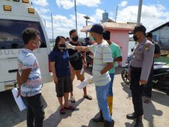 Pengamanan Pelaku Perjalanan KM. Mano 2 oleh Personil Ops Aman Nusa II Polres Kep. Tanimbar