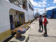 Pelaku Perjalanan dengan KM. Sanus 104 diamankan Personil Ops Aman Nusa II Polres Kep. Tanimbar
